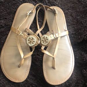 Tan Tory Burch Sandals
